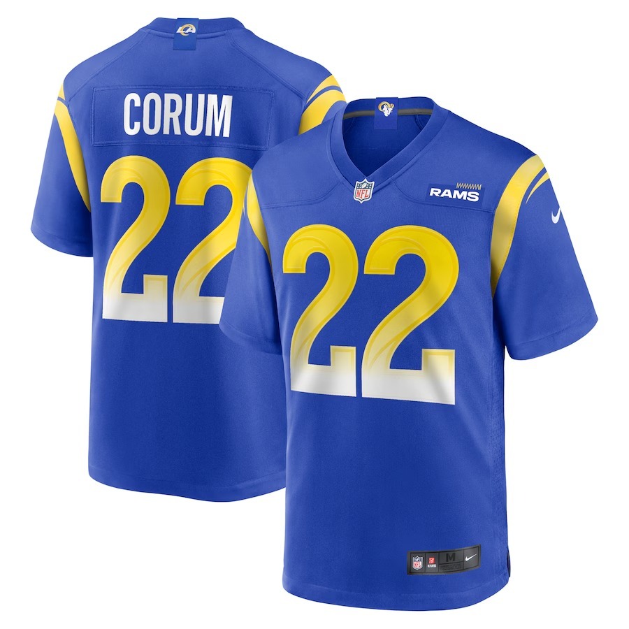 Men's Los Angeles Rams Blake Corum Nike Royal Game Player Jersey - Puhuasuan