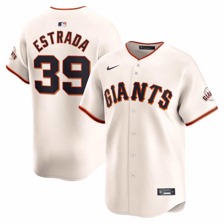 Men's San Francisco Giants Thairo Estrada Nike Cream Home Limited Player Jersey - Puhuasuan