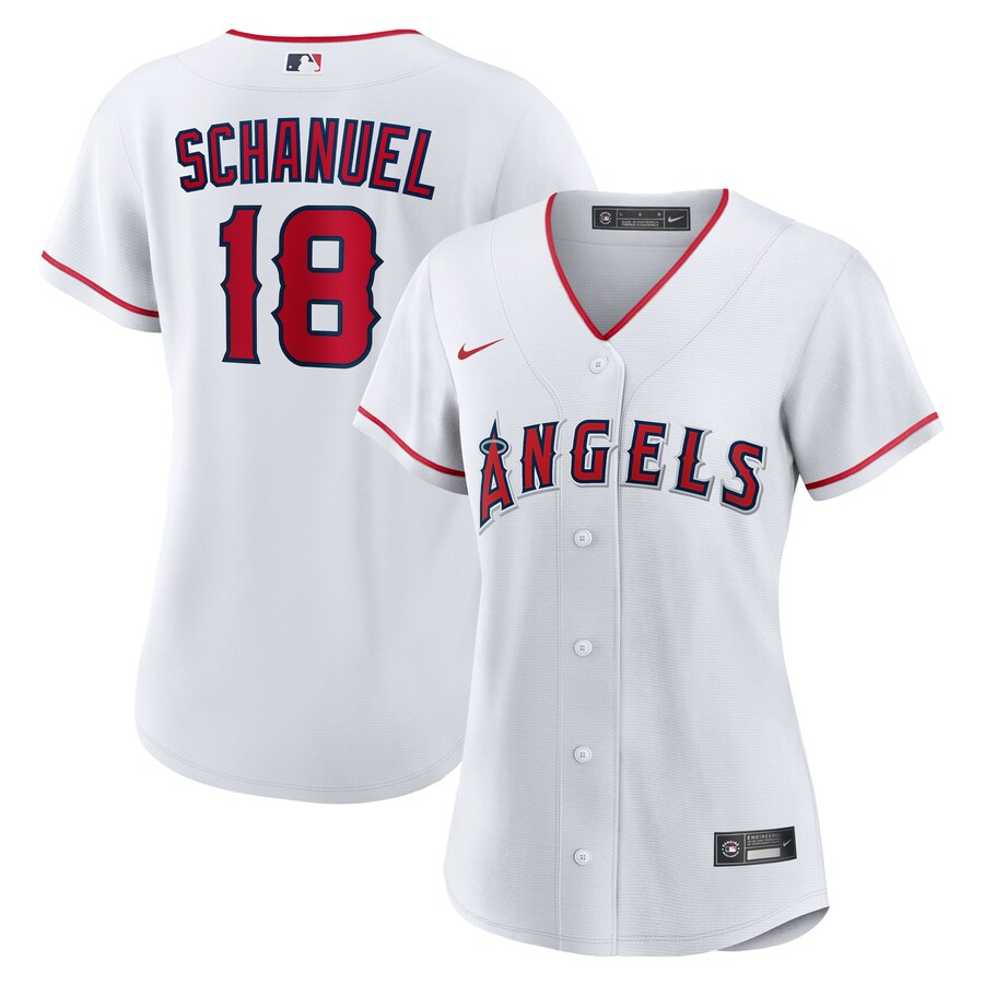 Women's Los Angeles Angels Nolan Schanuel Nike White Home Replica Jersey - Puhuasuan