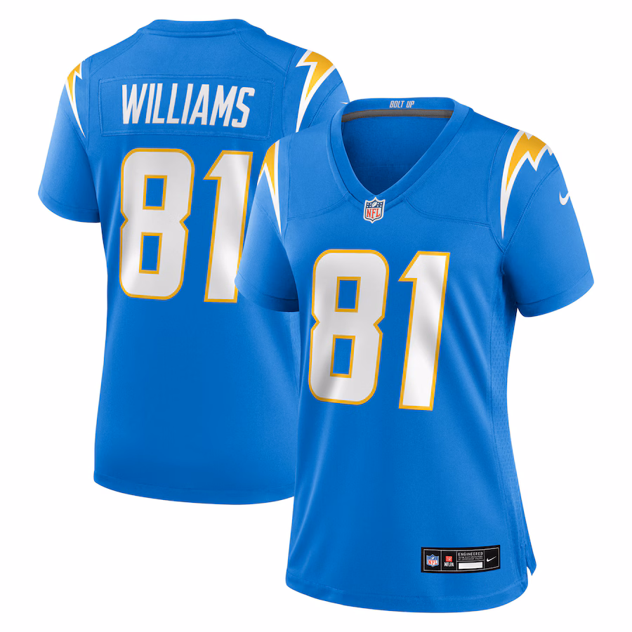 Women's Los Angeles Chargers Mike Williams Nike Powder Blue Team Game Jersey - Puhuasuan