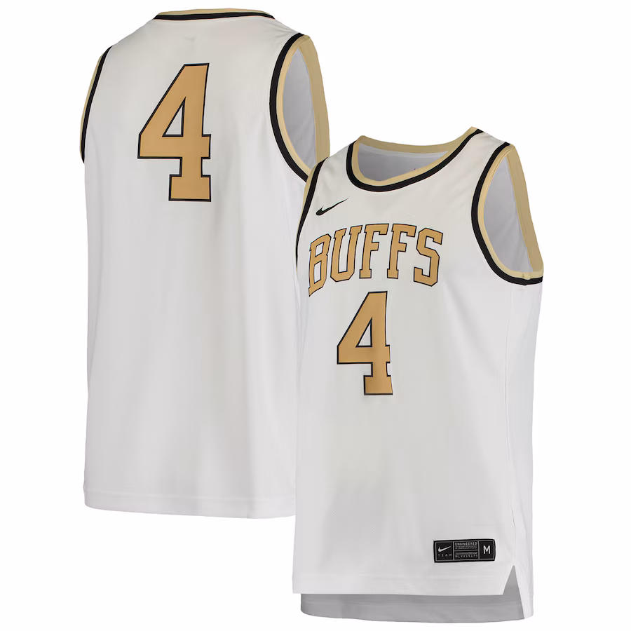 Men's Nike #4 White Colorado Buffaloes Replica Basketball Jersey - Puhuasuan