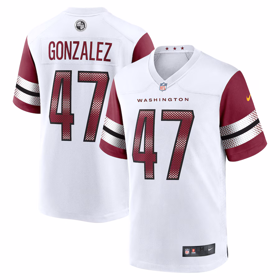 Men's Washington Commanders Zane Gonzalez Nike White Game Jersey - Puhuasuan