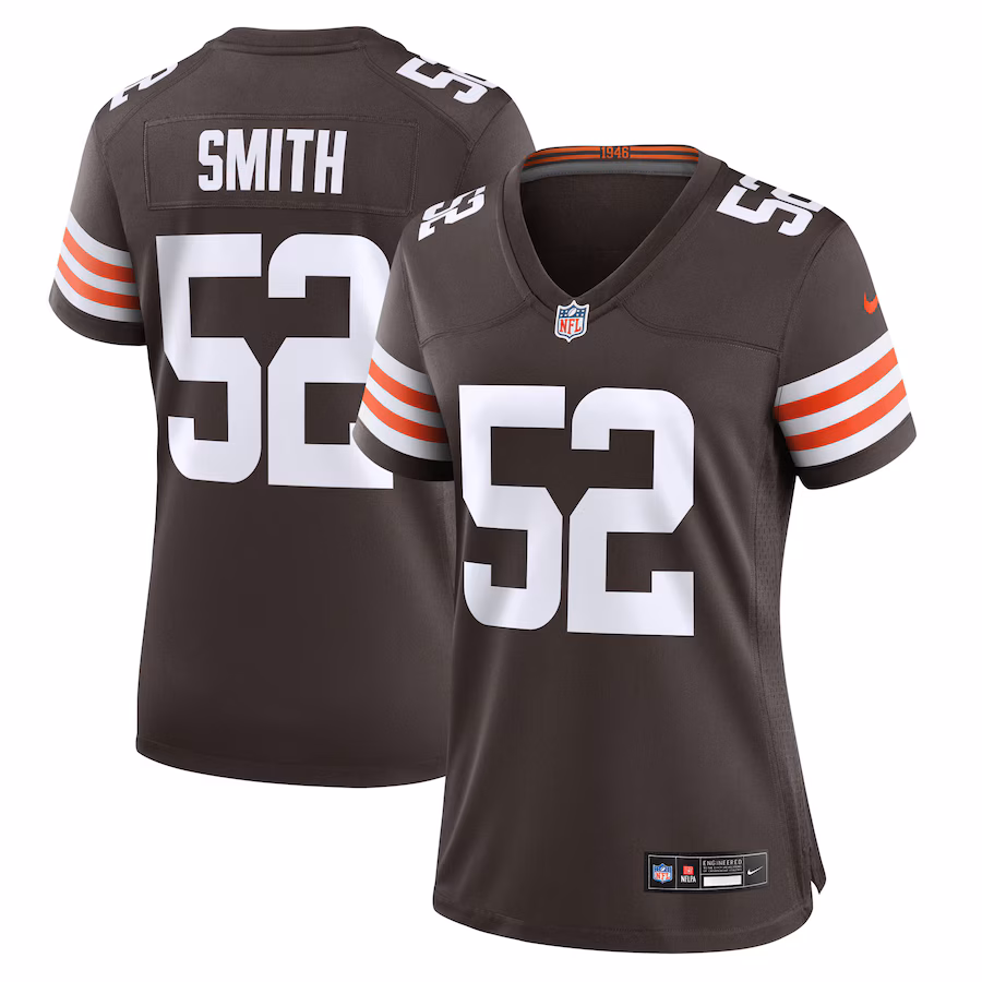 Women's Cleveland Browns Elerson Smith Nike Brown Team Game Jersey - Puhuasuan