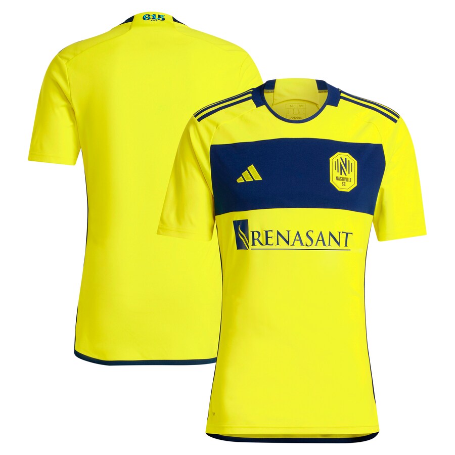 Men's Nashville SC  adidas Yellow 2024 The 615 Kit Replica Jersey - Puhuasuan