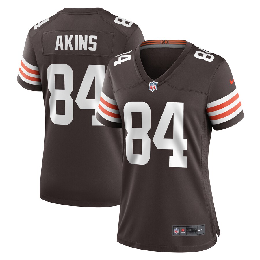 Women's Cleveland Browns Jordan Akins Nike  Brown Team Game Jersey - Puhuasuan