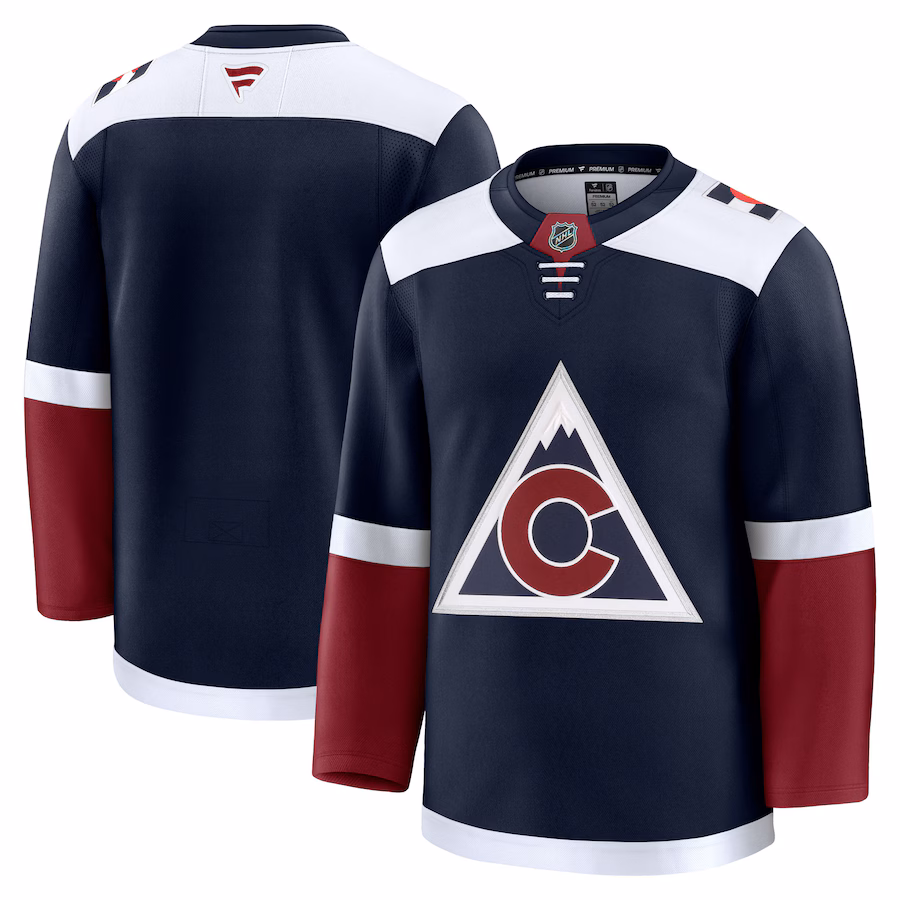 Men's Colorado Avalanche Fanatics Navy Alternate Premium Jersey - Puhuasuan
