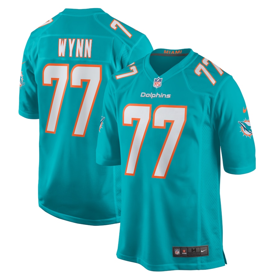Men's Miami Dolphins Isaiah Wynn Nike Aqua Game Jersey - Puhuasuan