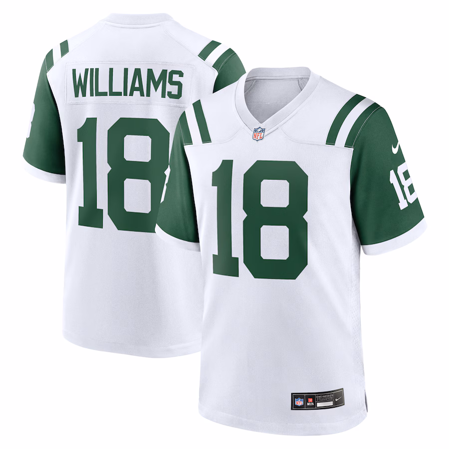 Men's New York Jets Mike Williams Nike White Classic Alternate Player Game Jersey - Puhuasuan