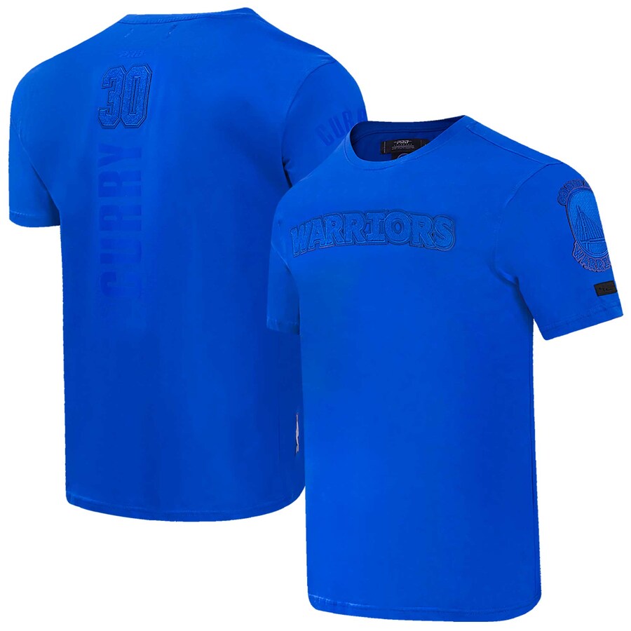 Men's Golden State Warriors Stephen Curry Pro Standard Royal Triple Tonal Player T-Shirt - Puhuasuan