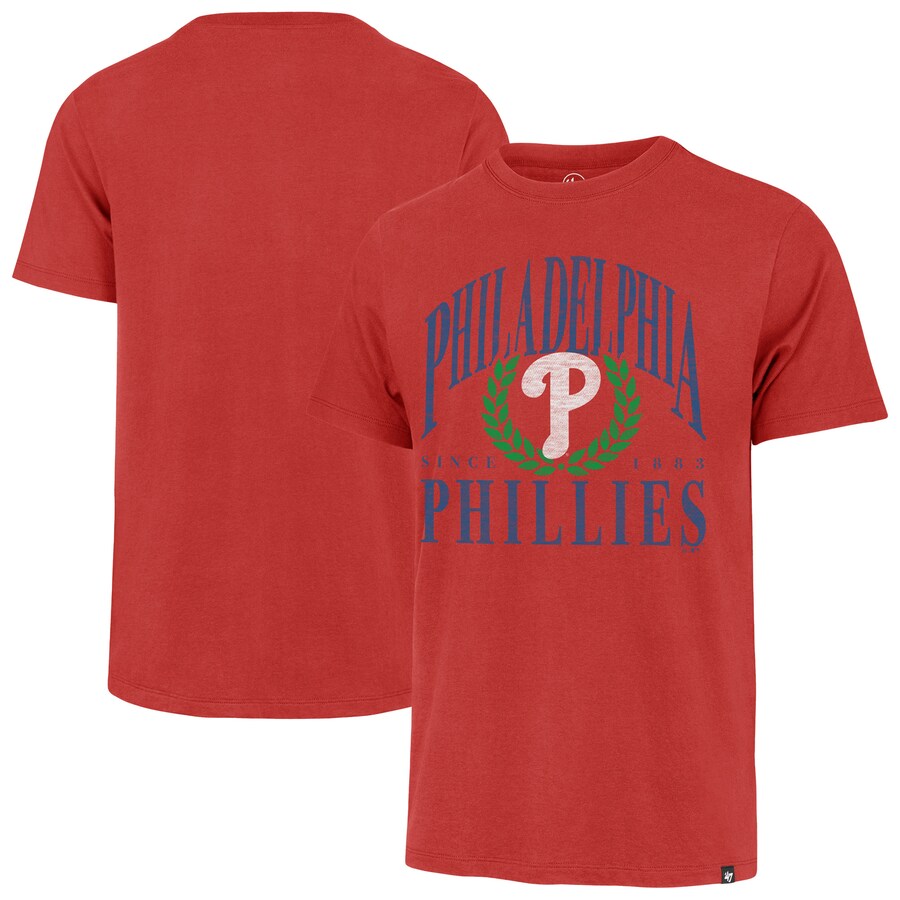 Men's Philadelphia Phillies '47 Red Pitchout Franklin T-Shirt - Puhuasuan