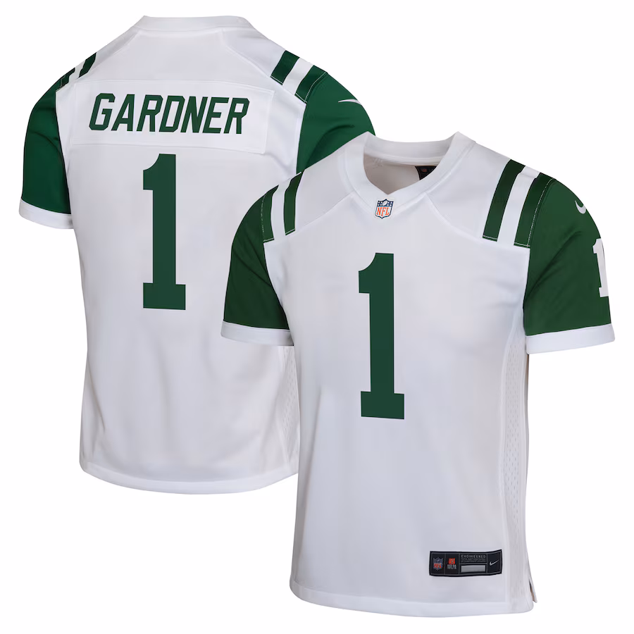 Youth New York Jets Ahmad Sauce Gardner Nike White Classic Alternate Game Jersey - Puhuasuan