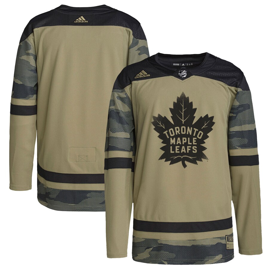Toronto Maple Leafs adidas Camo Logo Military Appreciation Team Authentic Practice Jersey - Puhuasuan