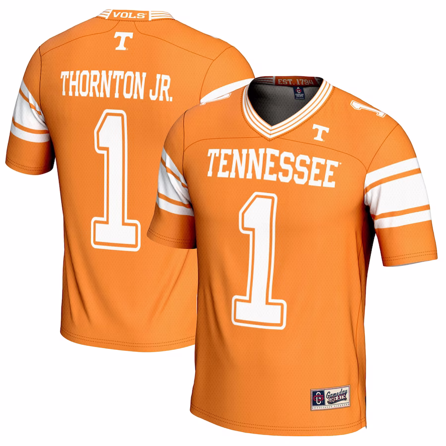 Dont'e Thornton Jr. Tennessee Volunteers GameDay Greats NIL Player Football Jersey - Tennessee Orange - Puhuasuan