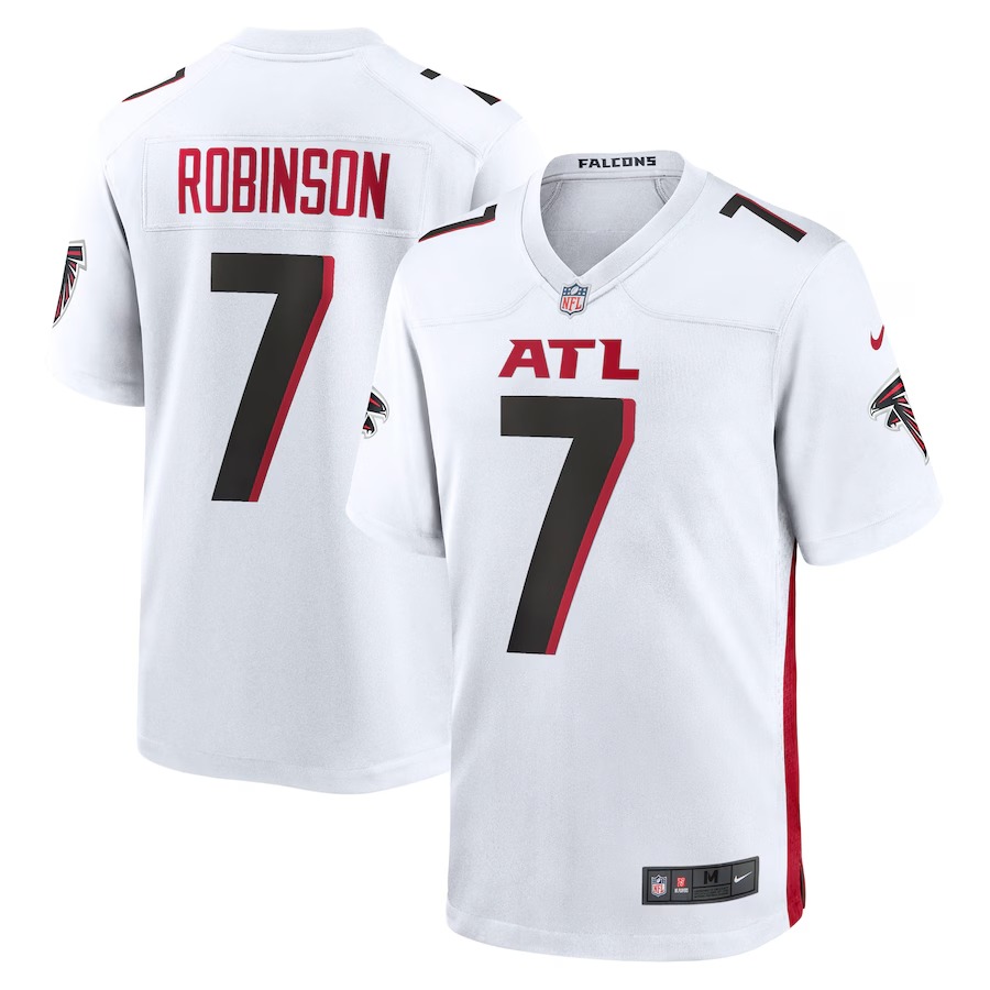 Men's Atlanta Falcons Bijan Robinson Nike White Game Jersey - Puhuasuan