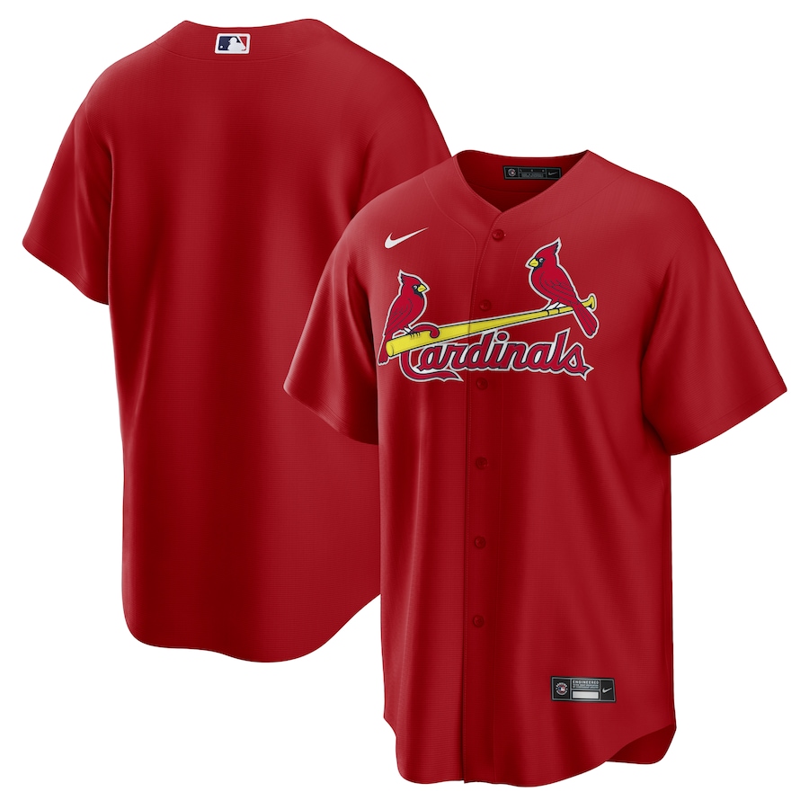 Men's St. Louis Cardinals Nike Red Alternate Replica Team Jersey - Puhuasuan
