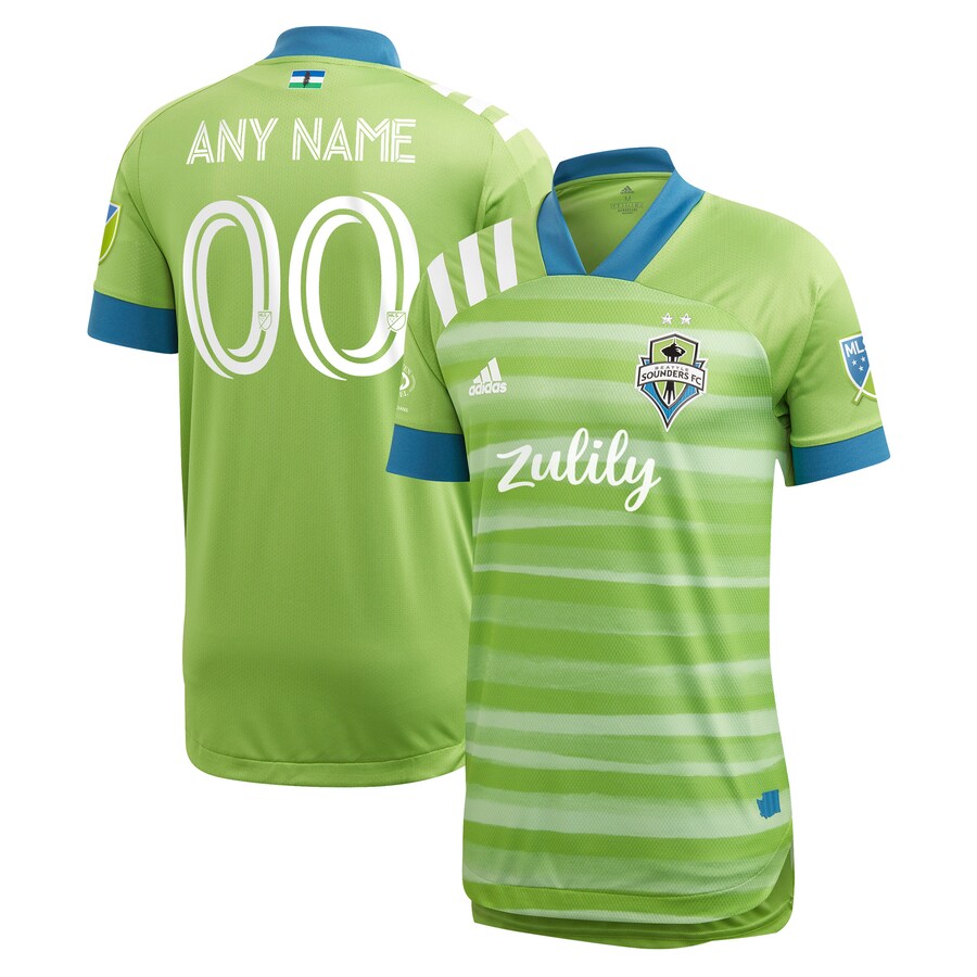 Men's Seattle Sounders FC adidas Green 2021 Primary Authentic Custom Jersey - Puhuasuan
