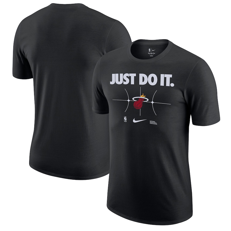 Men's Miami Heat Nike Black Just Do It T-Shirt - Puhuasuan