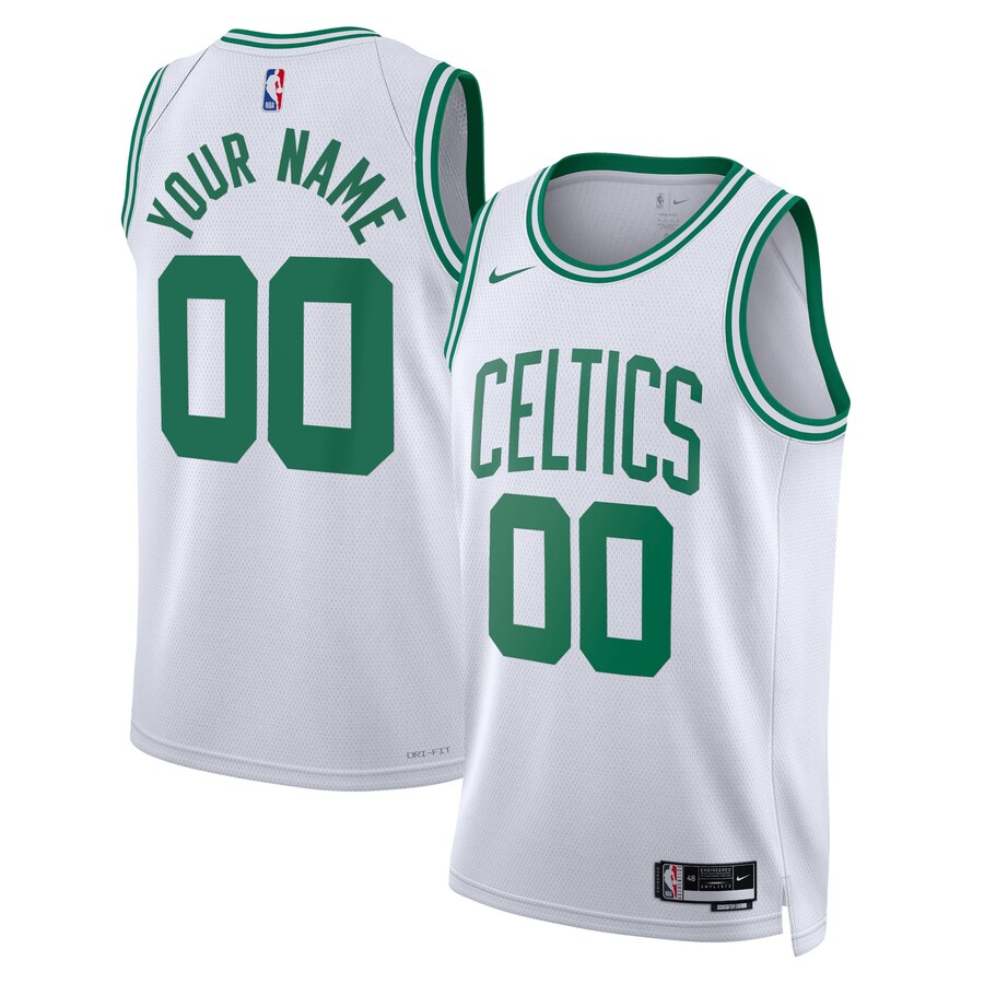 Unisex Boston Celtics Nike White Swingman Custom Jersey - Association Edition - Puhuasuan