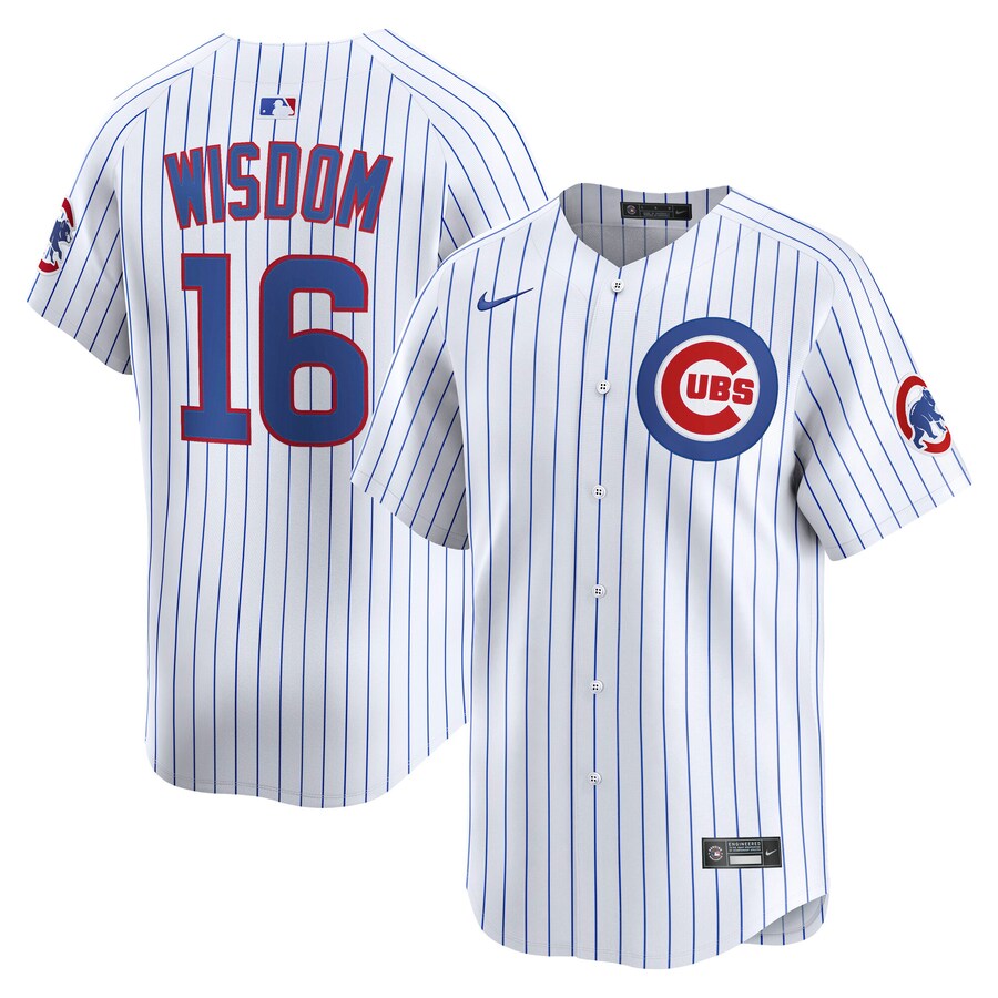 Men's Chicago Cubs Patrick Wisdom Nike White Alternate Limited Player Jersey - Puhuasuan