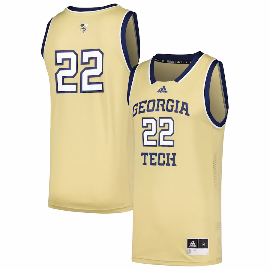 #22 Georgia Tech Yellow Jackets adidas Swingman Jersey - Gold - Puhuasuan