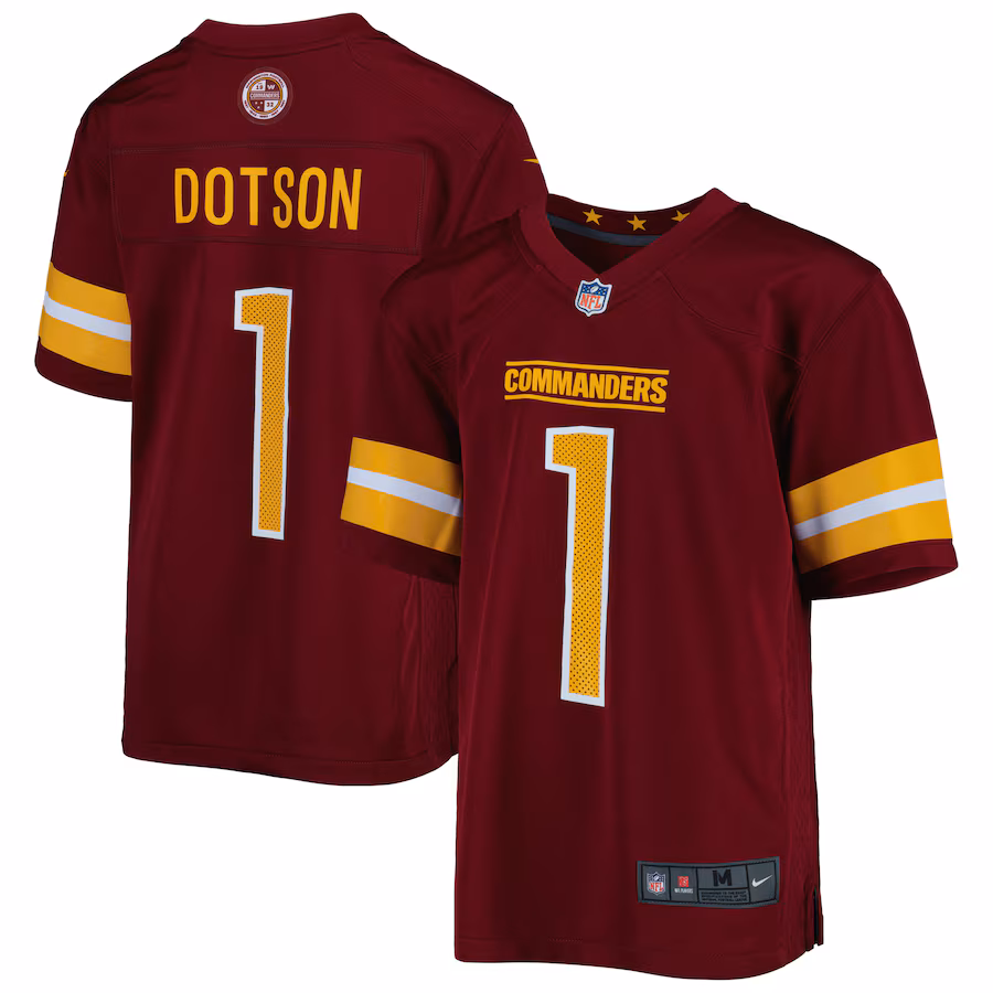 Youth Washington Commanders Jahan Dotson Nike Burgundy Game Jersey - Puhuasuan