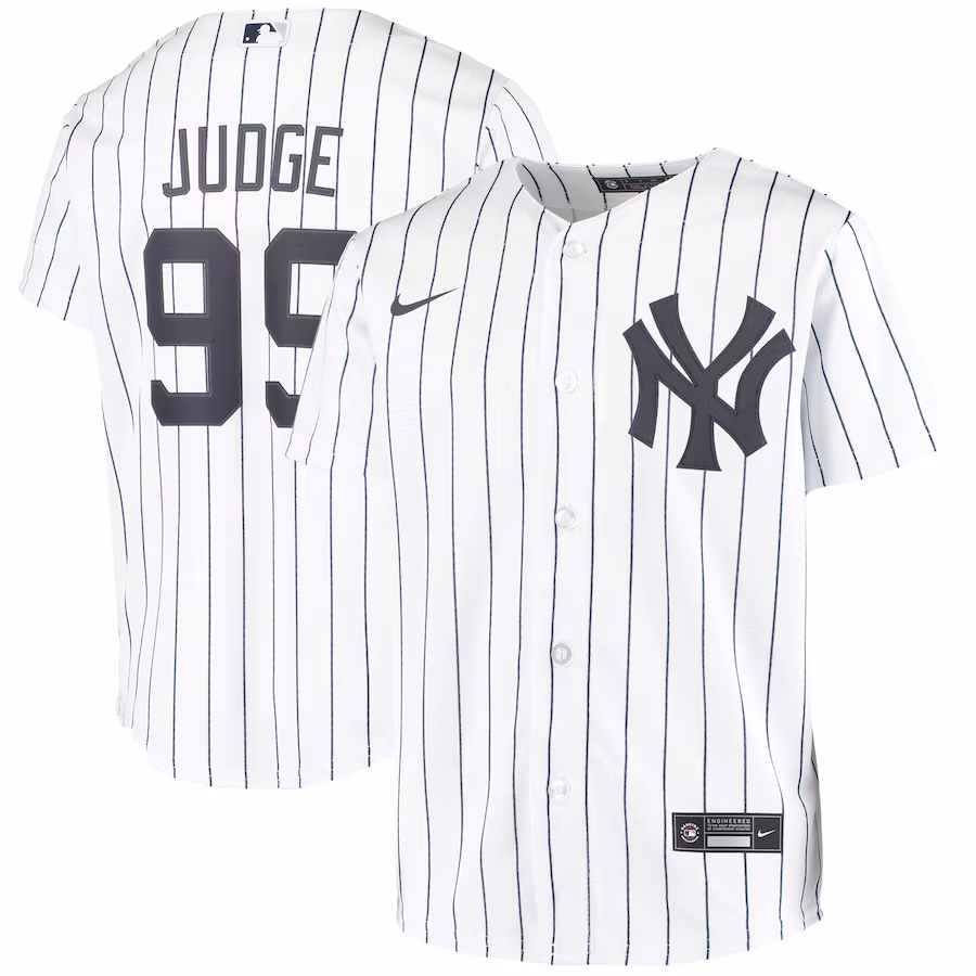 Youth New York Yankees Aaron Judge Nike White Alternate Replica Player Jersey - Puhuasuan