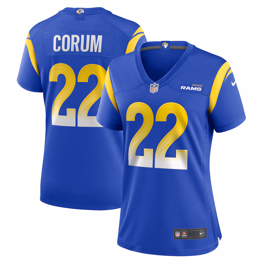 Women's Los Angeles Rams Blake Corum Nike  Royal  Game Jersey - Puhuasuan