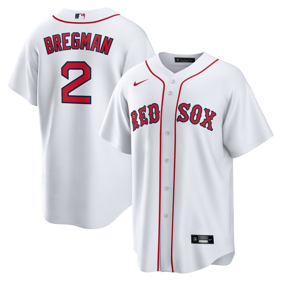 Men's Boston Red Sox Alex Bregman Nike White Home 1.0 Replica Player Jersey - Puhuasuan