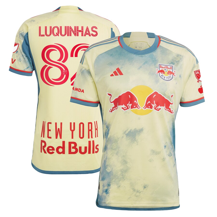 Men's New York Red Bulls Luquinhas adidas Yellow 2023 Daniel Patrick Kit Authentic Jersey - Puhuasuan
