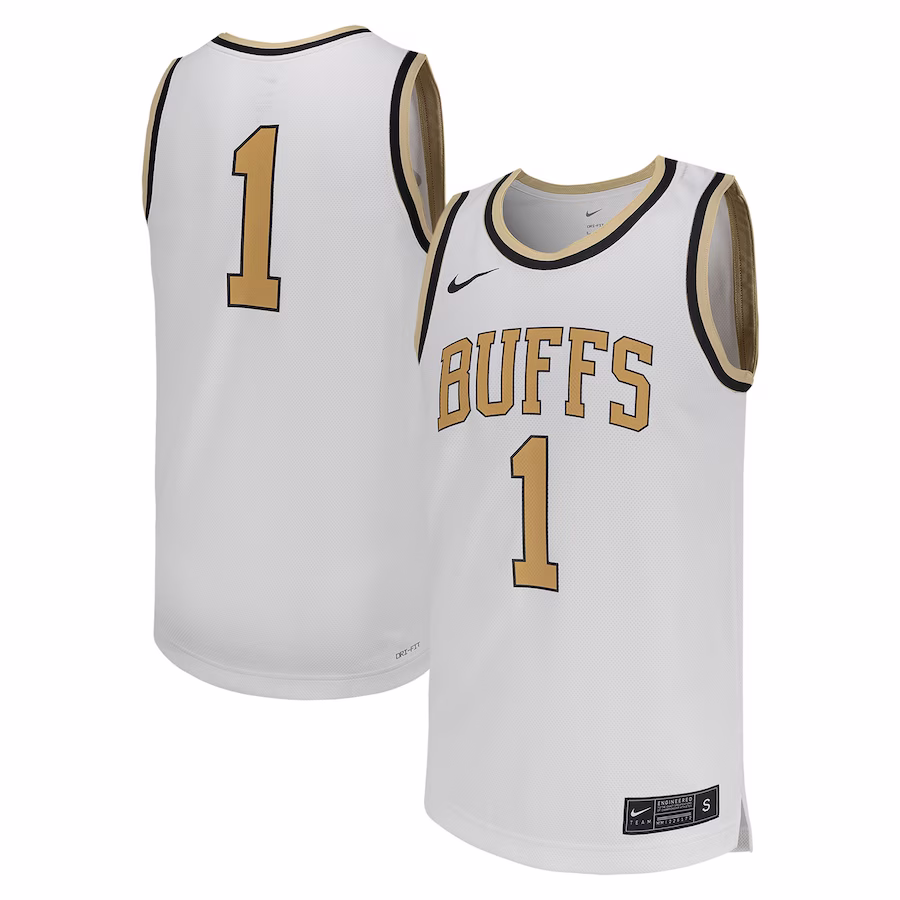 #1 Colorado Buffaloes Nike Replica Basketball Jersey - White - Puhuasuan