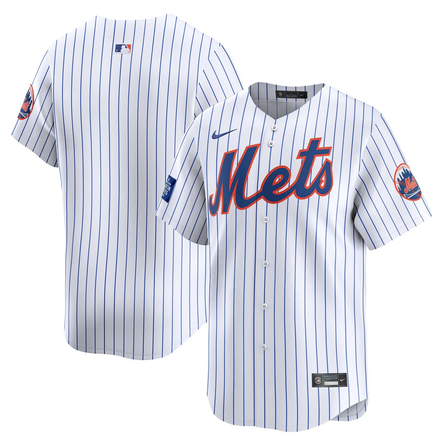 Men's New York Mets  Nike White 2024 MLB World Tour London Series Home Limited Jersey - Puhuasuan