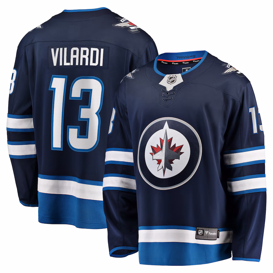 Men's Winnipeg Jets Gabriel Vilardi Fanatics Navy Home Premier Breakaway Player Jersey - Puhuasuan