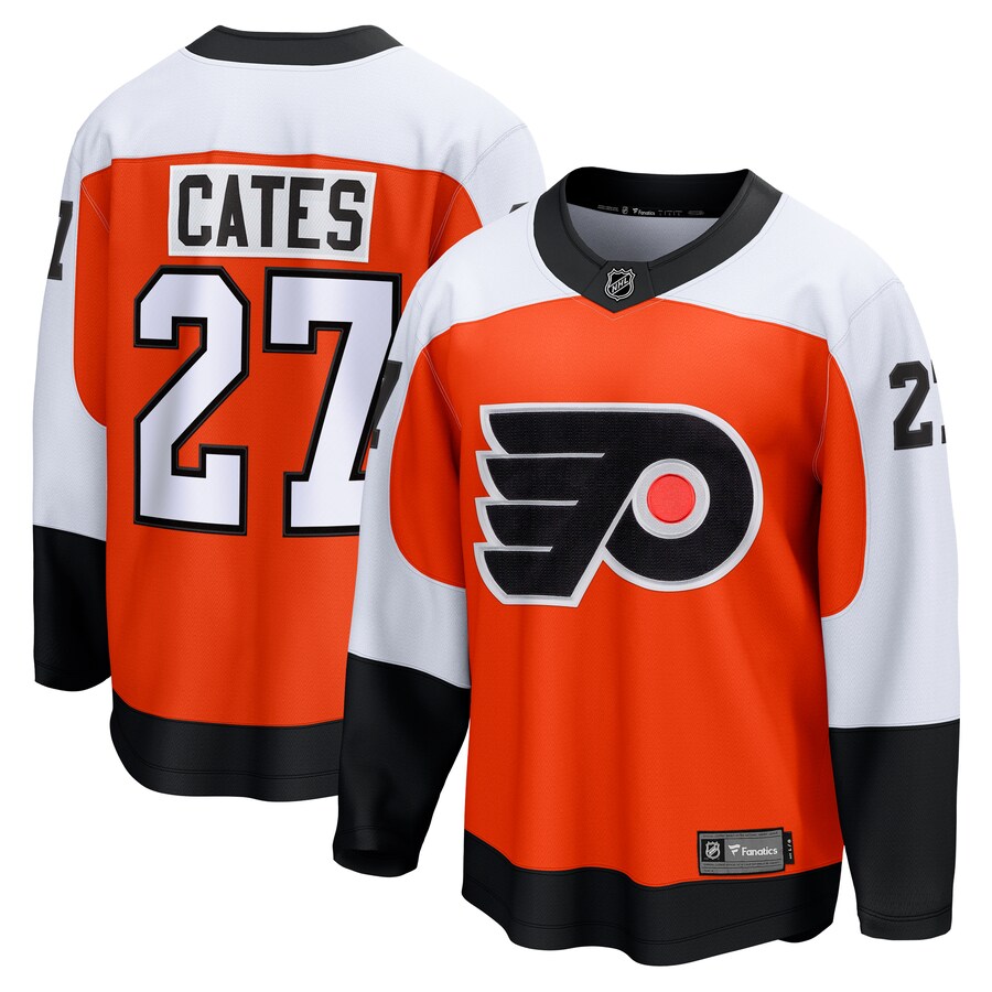 Men's Philadelphia Flyers Noah Cates Fanatics Branded Orange Home Breakaway Jersey - Puhuasuan