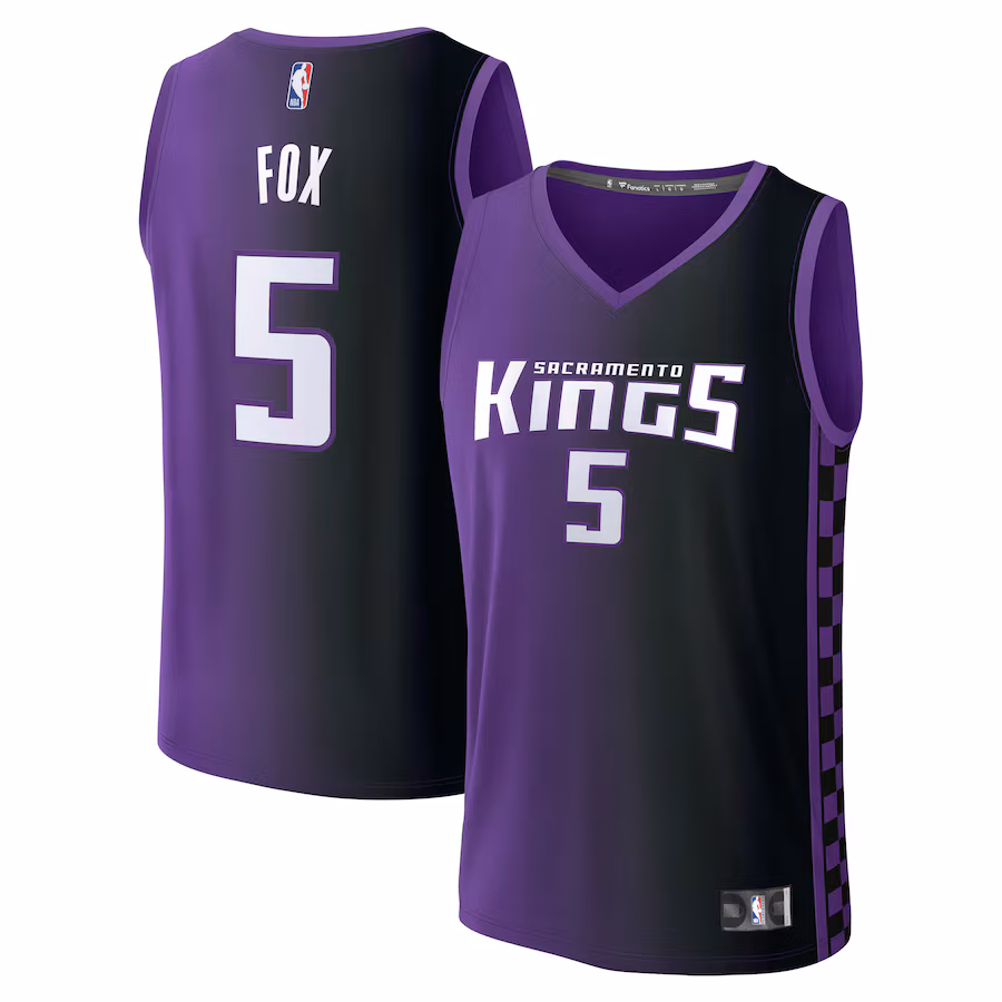 Youth Sacramento Kings De'Aaron Fox Fanatics Purple Fast Break Replica Player Jersey - Statement Edition - Puhuasuan