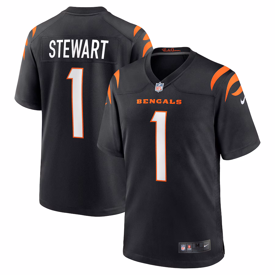 Men's Cincinnati Bengals Shemar Stewart Nike Black 2025 NFL Draft First Round Pick Game Jersey - Puhuasuan