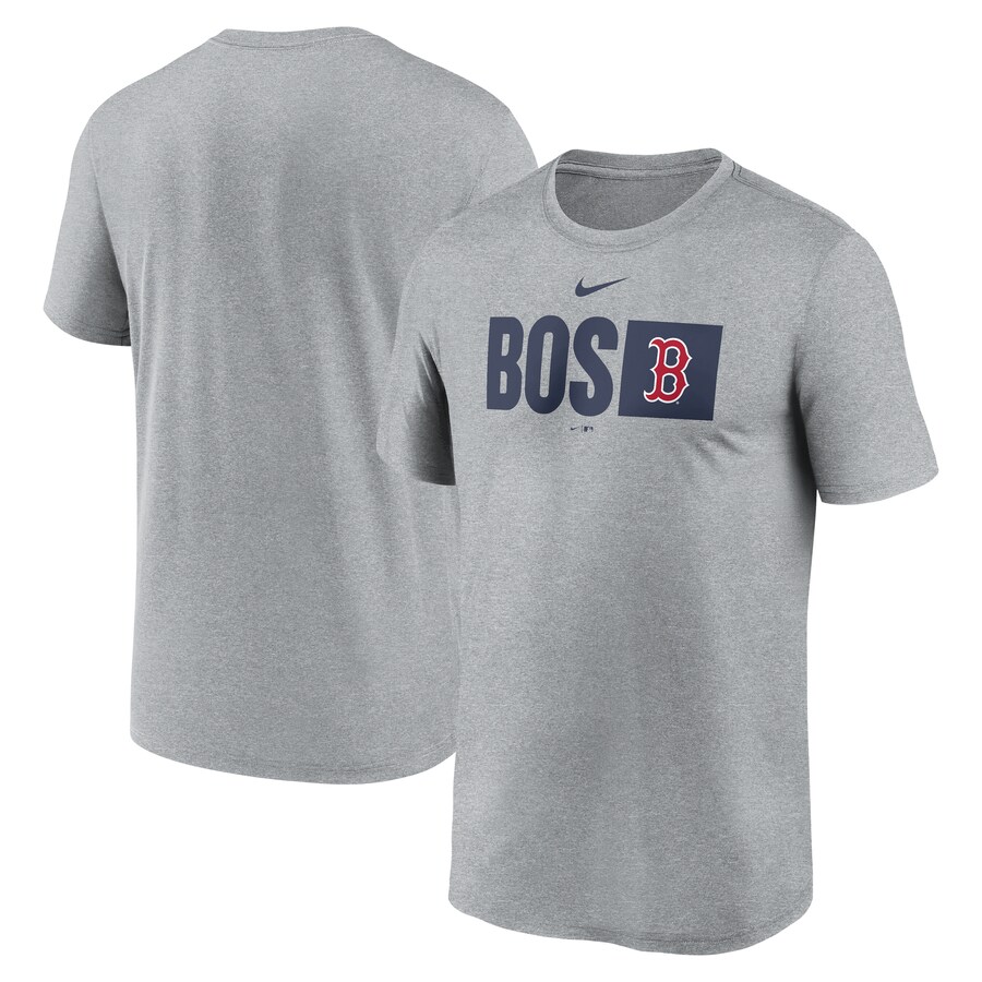 Men's Boston Red Sox Nike Heather Gray Tricode Legend T-Shirt - Puhuasuan