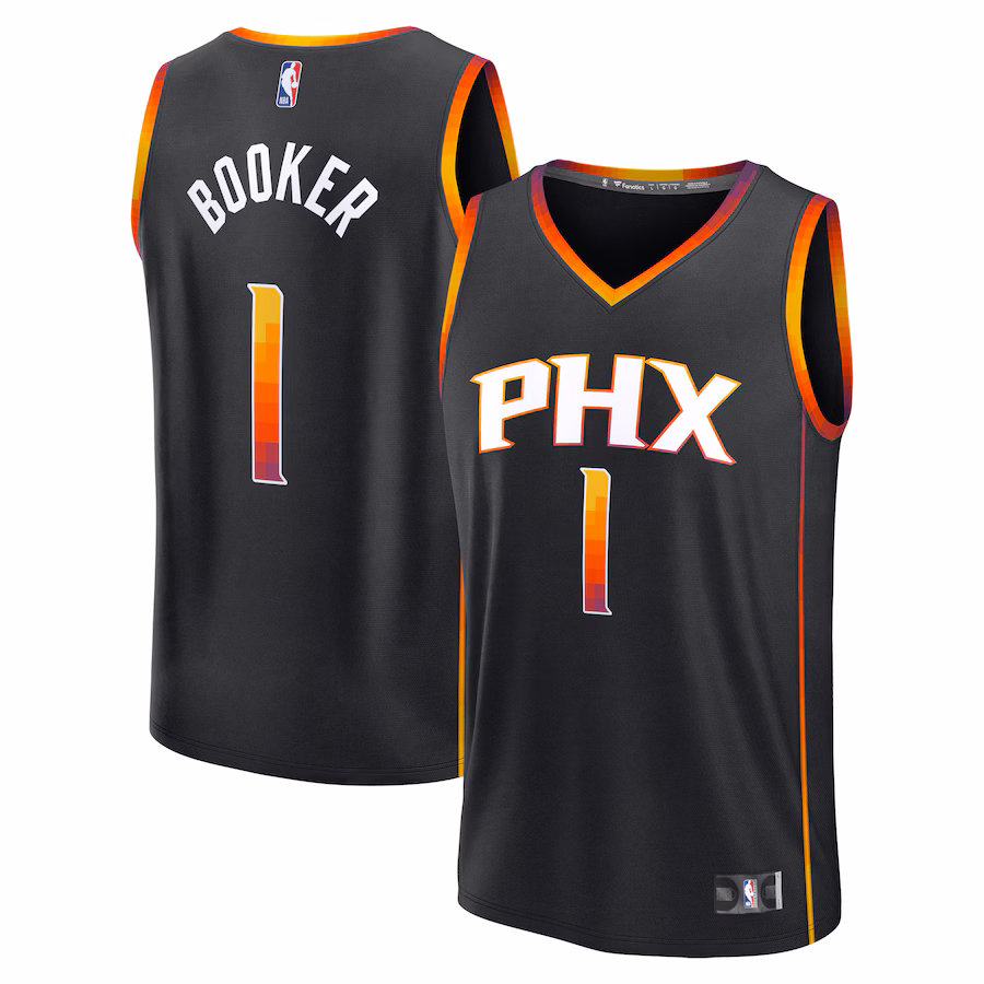 Youth Phoenix Suns Devin Booker Fanatics Black Fast Break Replica Player Jersey - Statement Edition - Puhuasuan