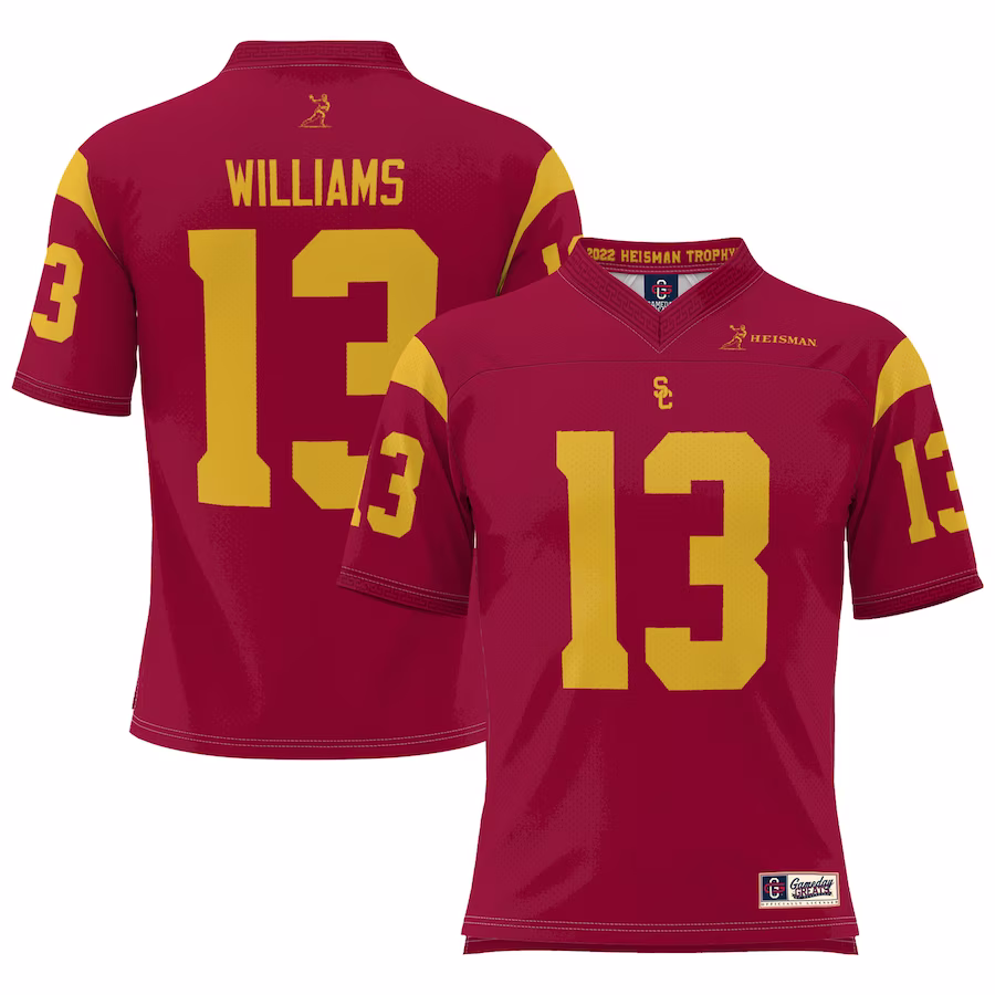 Caleb Williams USC Trojans GameDay Greats Lightweight Heisman Memorial Jersey - Cardinal - Puhuasuan