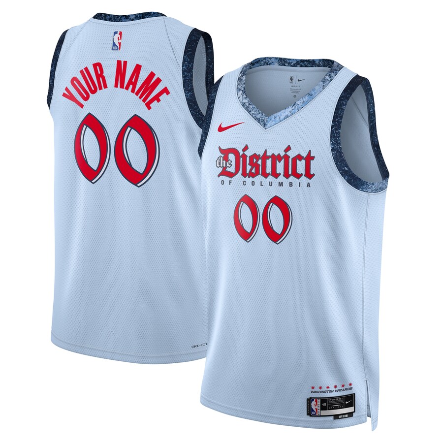 Unisex Washington Wizards Nike Powder Blue 2024/25 Custom Swingman Jersey - City Edition - Puhuasuan