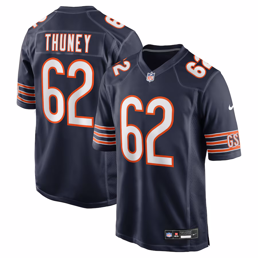 Men's Chicago Bears Joe Thuney Nike Navy Team Game Jersey - Puhuasuan