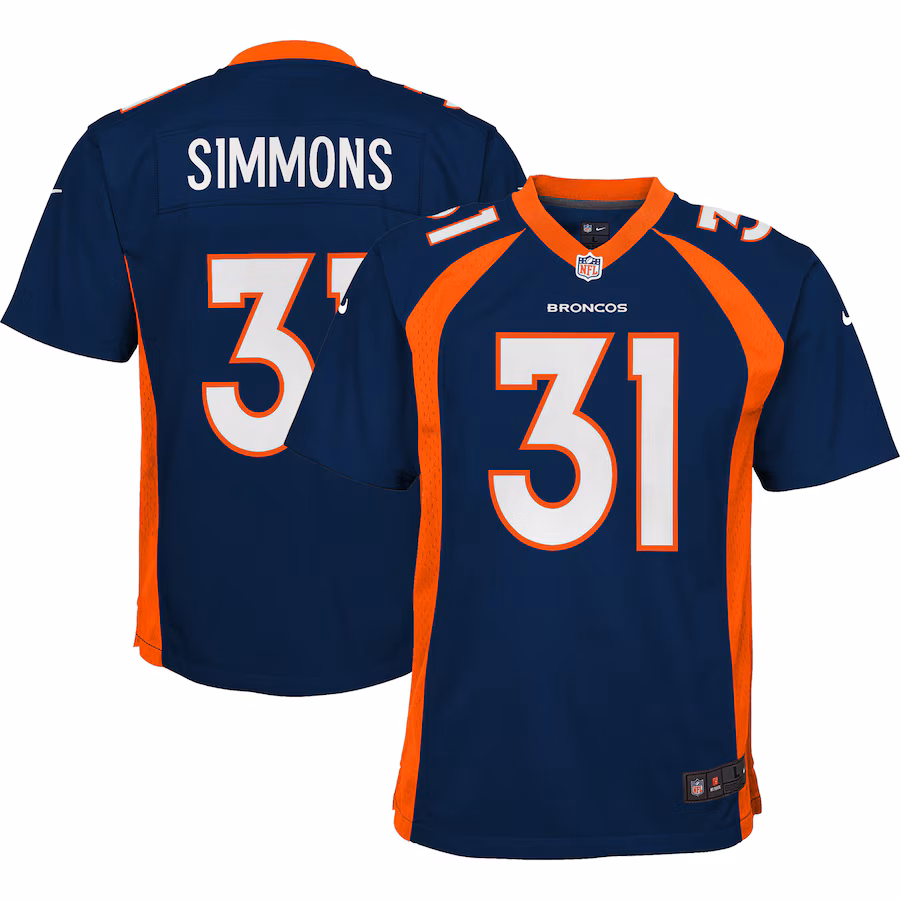 Youth Denver Broncos Justin Simmons Nike Navy Game Jersey - Puhuasuan