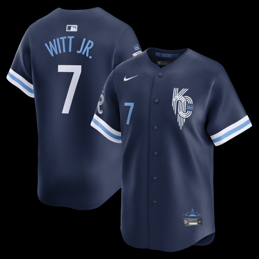 Men's Kansas City Royals Bobby Witt Jr. Nike Navy City Connect Limited Player Jersey - Puhuasuan