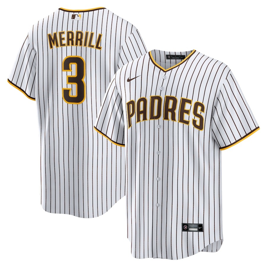 Men's San Diego Padres Jackson Merrill Nike White Home Limited Jersey - Puhuasuan