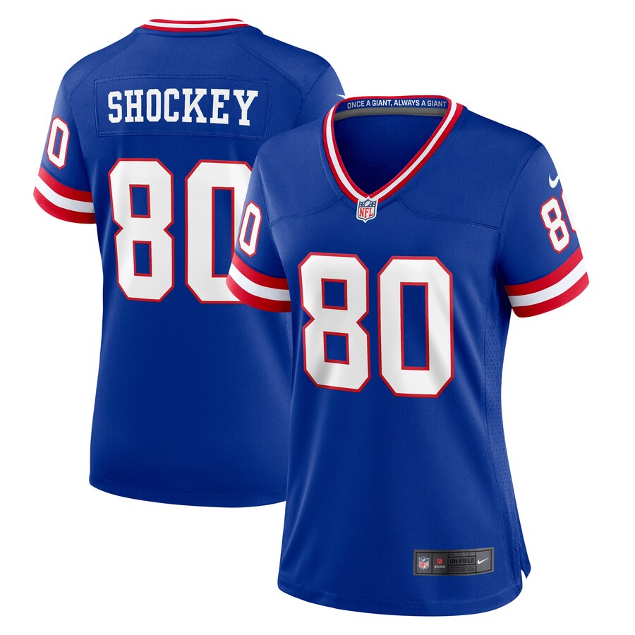 Women's New York Giants Jeremy Shockey Nike Royal Classic Retired Player Game Jersey - Puhuasuan
