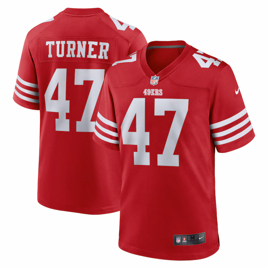 Men's San Francisco 49ers Ezekiel Turner Nike  Scarlet Team Game Jersey - Puhuasuan