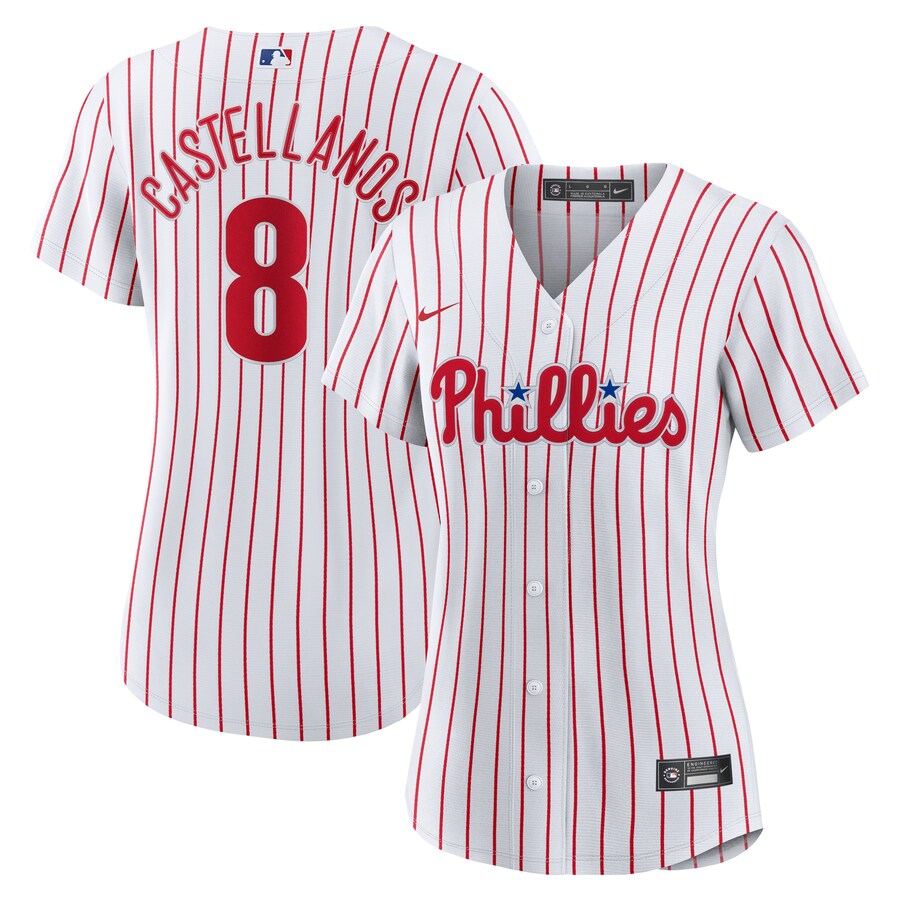 Women's Philadelphia Phillies Nick Castellanos Nike White Home Replica Player Jersey - Puhuasuan