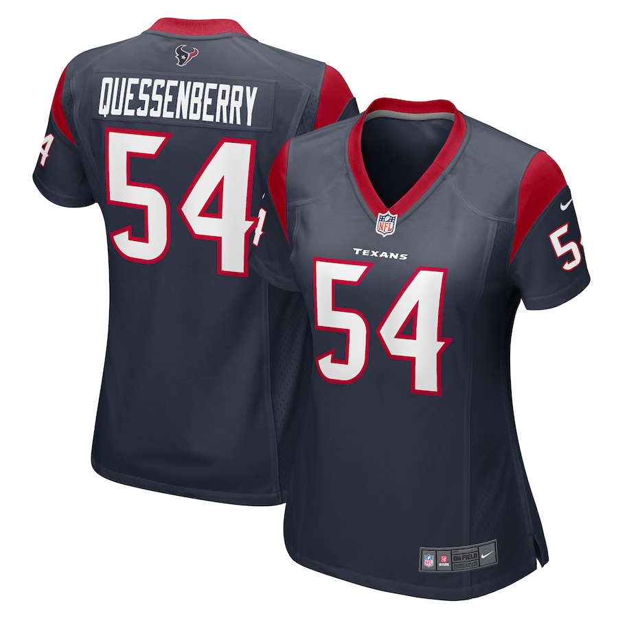 Women's Houston Texans Scott Quessenberry Nike Navy Game Player Jersey - Puhuasuan