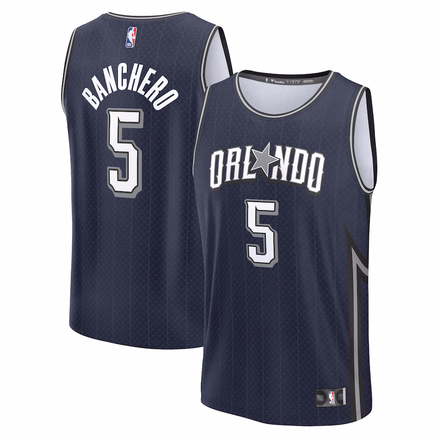 Men's Orlando Magic Paolo Banchero Fanatics Navy Fast Break Jersey - City Edition - Puhuasuan