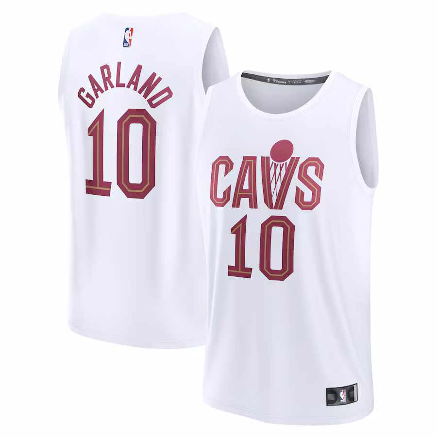 Men's Cleveland Cavaliers Darius Garland Fanatics White Fast Break Replica Player Jersey - Association Edition - Puhuasuan