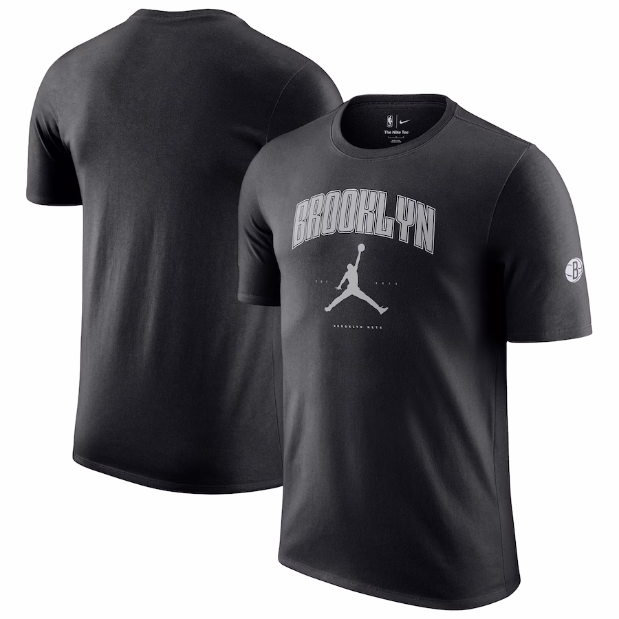 Unisex Brooklyn Nets Jordan Brand Black Essential Cities T-Shirt - Puhuasuan